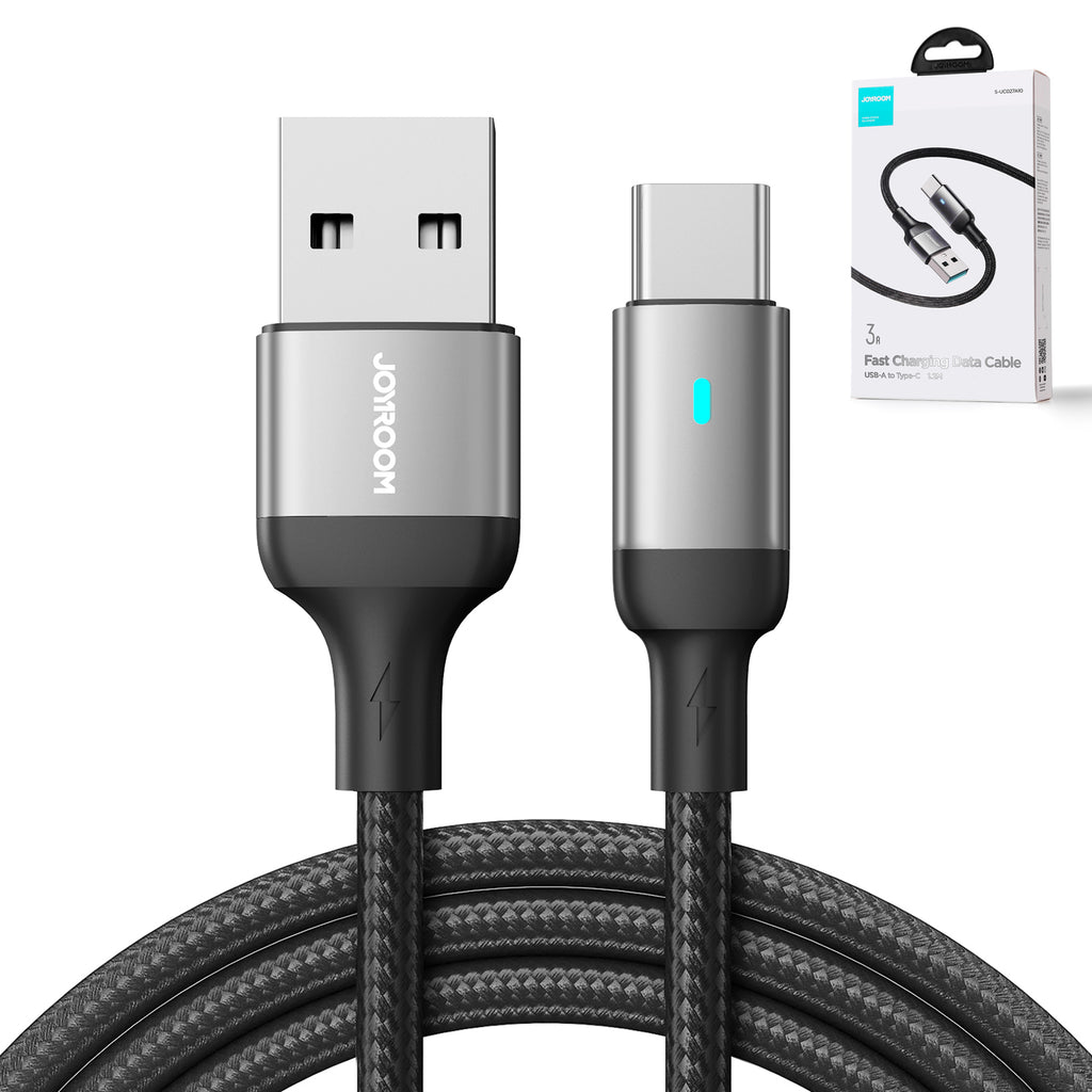 Joyroom Extraordinary Series A10 Laidas USB-A / USB-C 3A 1.2 m - juodas