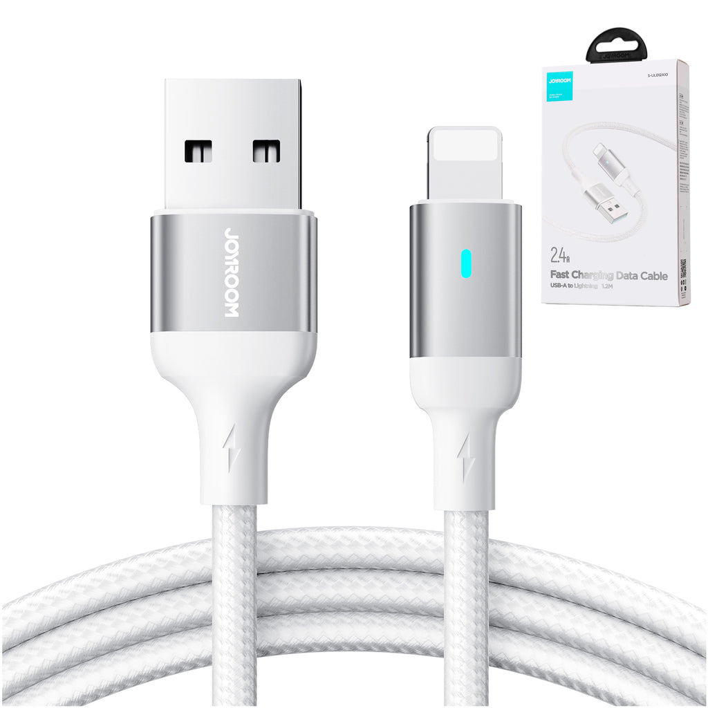 Joyroom Extraordinary Series A10 USB-A / Lightning 2.4A laidas 1.2 m - baltas