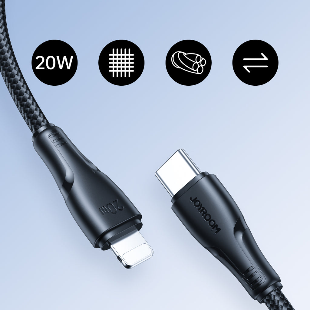 Joyroom Surpass Series A11 Lightning / USB-C 20W laidas 1.2 m - juodas