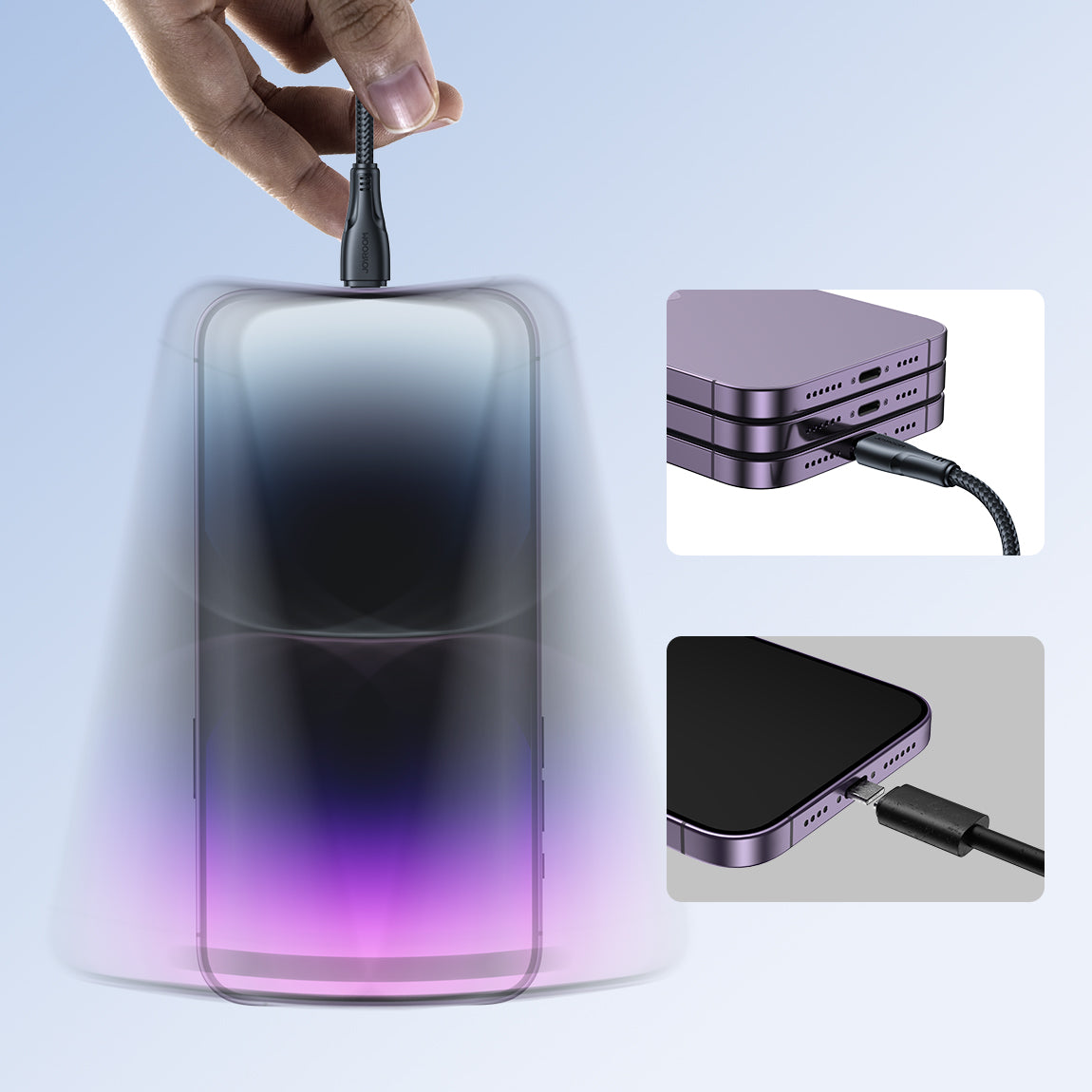 Joyroom Surpass Series A11 USB-A / Lightning 2.4A laidas 1.2 m - juodas
