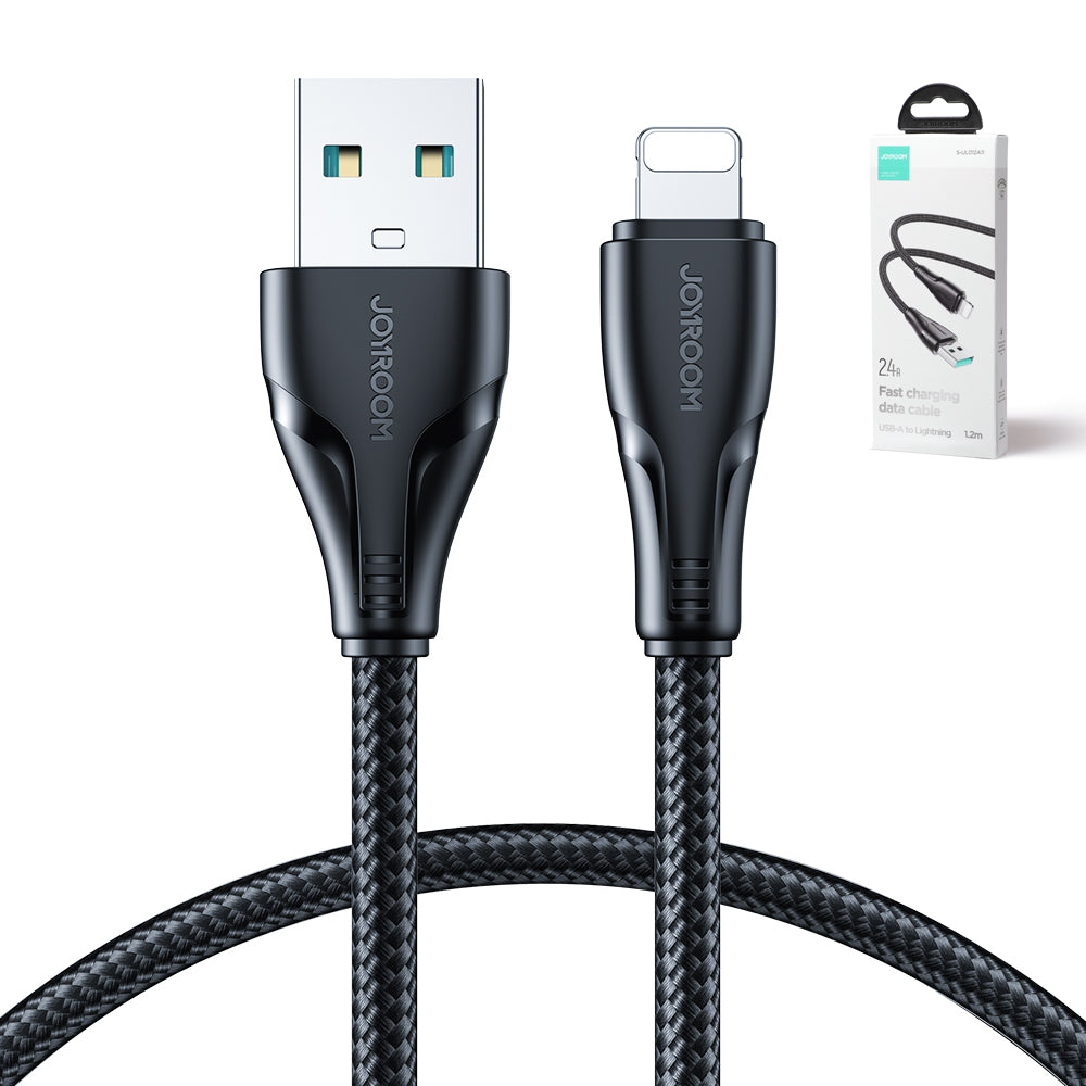 Joyroom Surpass Series A11 USB-A / Lightning 2.4A laidas 1.2 m - juodas