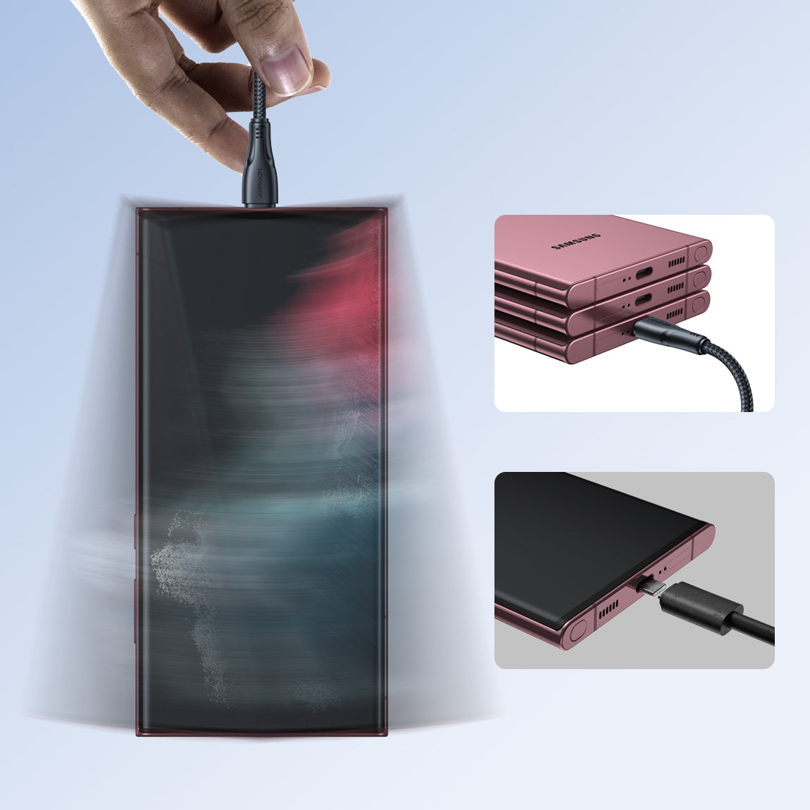 Joyroom Surpass Series A11 USB-A / USB-C 3A laidas 1.2 m - juodas