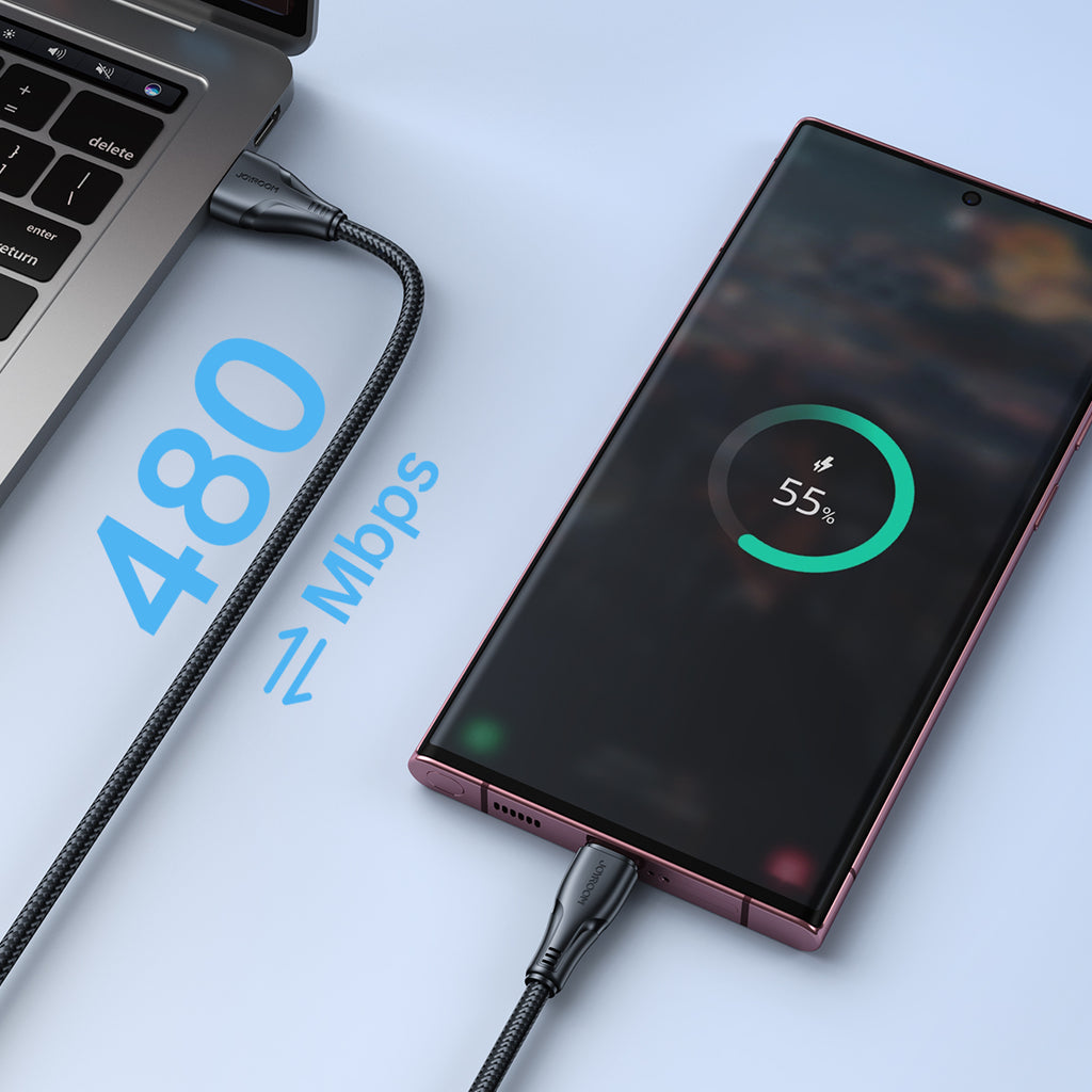 Joyroom Surpass Series A11 USB-A / USB-C 3A laidas 1.2 m - juodas