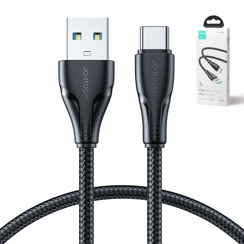 Joyroom Surpass Series A11 USB-A / USB-C 3A laidas 1.2 m - juodas