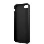 Guess GUHCI8PSATPK iPhone 7/8 SE 2020 / SE 2022 kietas dėklas juodas / juodas kietas Saffiano Triangle logotipo kortelių...