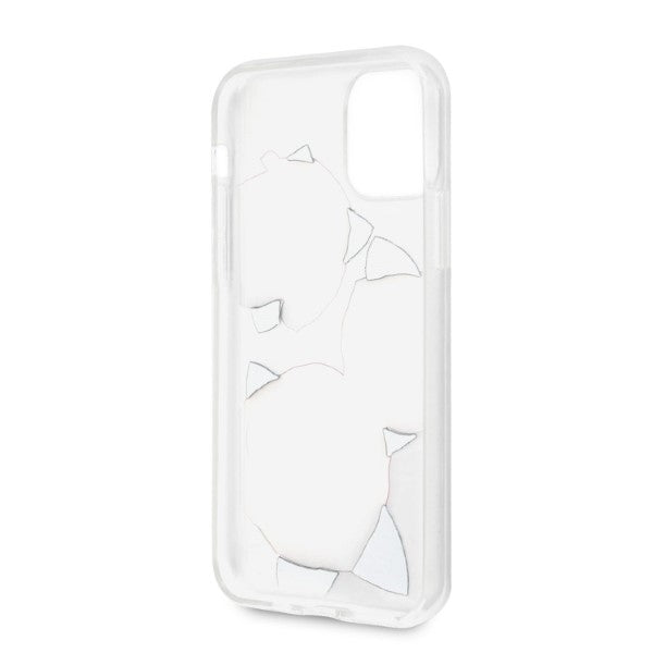 Guess dėklas iPhone 11 Pro – skaidrus, gėlių motyvas -- iPhone 11 Pro