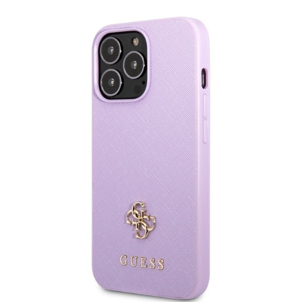 Guess Saffiano 4G dėklas iPhone 13/13 Pro – violetinis