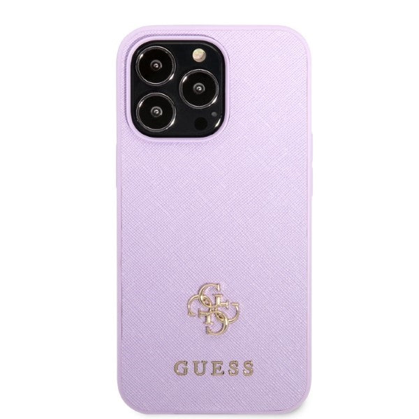 Guess Saffiano 4G dėklas iPhone 13/13 Pro – violetinis