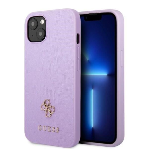 Guess Saffiano dėklas iPhone 13 mini – violetinis -- iPhone 13 Mini