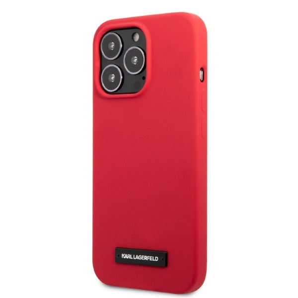 Karl Lagerfeld silikoninis dėklas iPhone 13 Pro/13 – raudonas