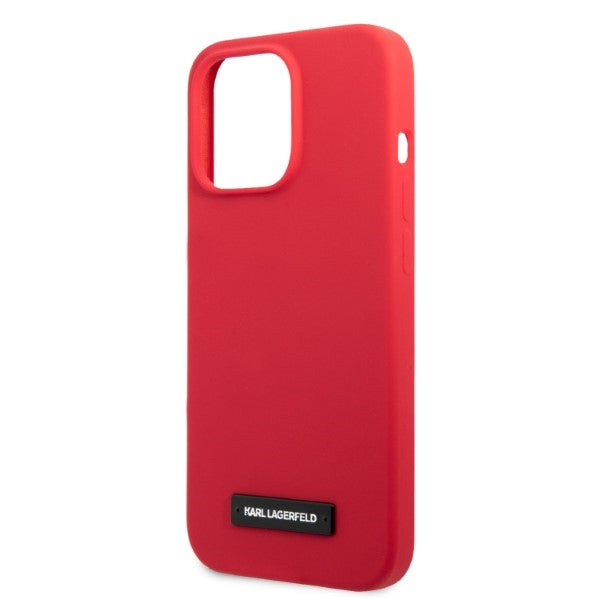 Karl Lagerfeld silikoninis dėklas iPhone 13 Pro/13 – raudonas