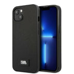 Deklas Karl Lagerfeld KLHCP13MSFMP2K iPhone 13 6.1" hardcase juodas/juodas Saffiano Plaque -- iPhone 13