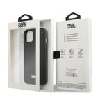 Deklas Karl Lagerfeld KLHCP13MSFMP2K iPhone 13 6.1" hardcase juodas/juodas Saffiano Plaque -- iPhone 13