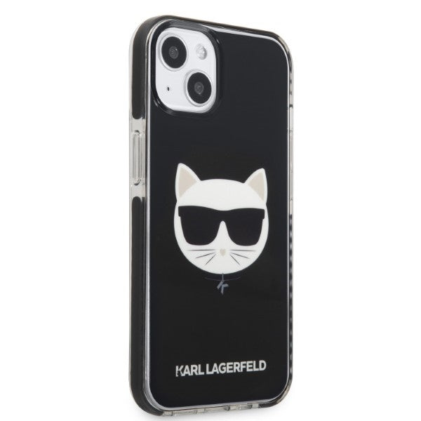 Karl Lagerfeld dėklas iPhone 13 mini – juodas, Choupette