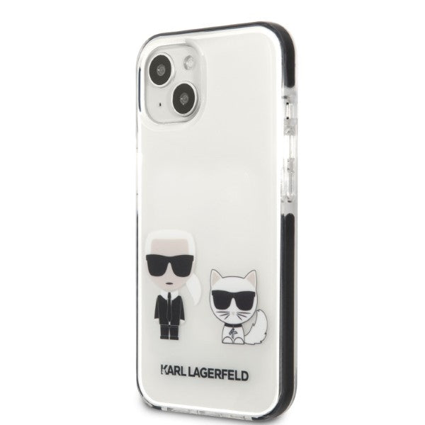 Karl Lagerfeld Karl & Choupette dėklas iPhone 13 mini – baltas