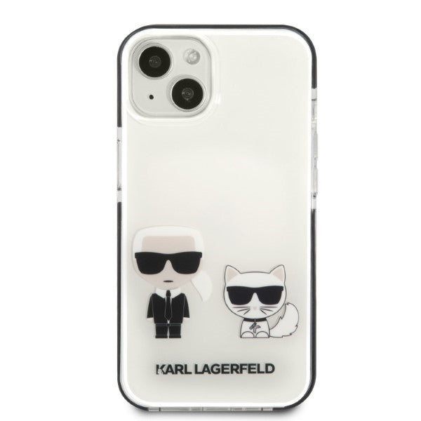 Karl Lagerfeld Karl & Choupette dėklas iPhone 13 mini – baltas