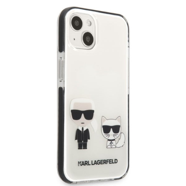 Karl Lagerfeld Karl & Choupette dėklas iPhone 13 mini – baltas