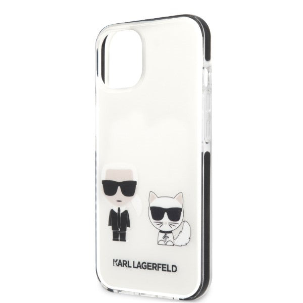 Karl Lagerfeld Karl & Choupette dėklas iPhone 13 mini – baltas
