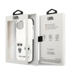 Karl Lagerfeld Karl & Choupette dėklas iPhone 13 mini – baltas