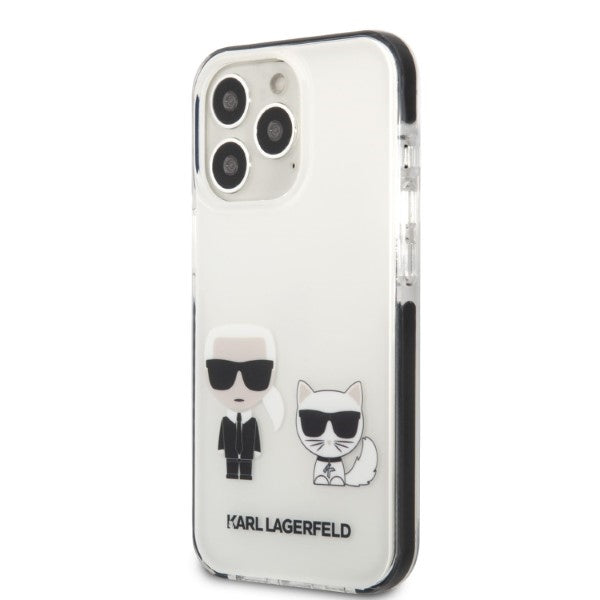 Karl Lagerfeld Karl & Choupette dėklas iPhone 13 Pro Max – baltas