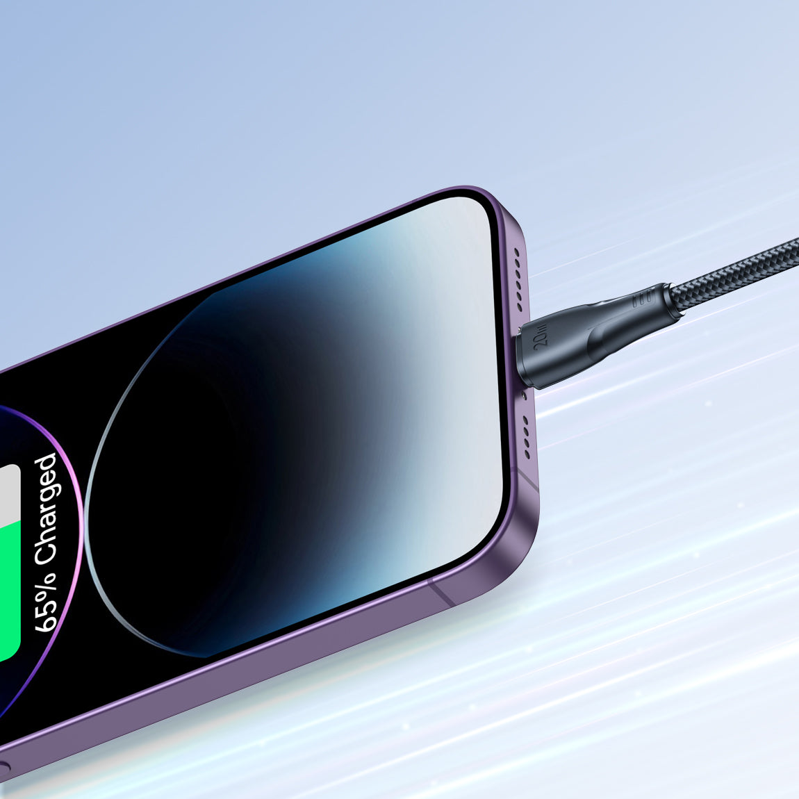 Joyroom Surpass Series A11 Lightning / USB-C 20W laidas 0.25 m - juodas