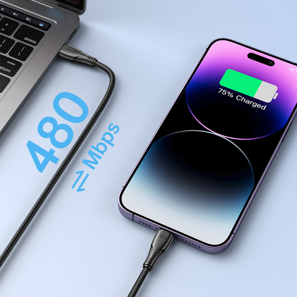 Joyroom Surpass Series A11 Lightning / USB-C 20W laidas 0.25 m - juodas