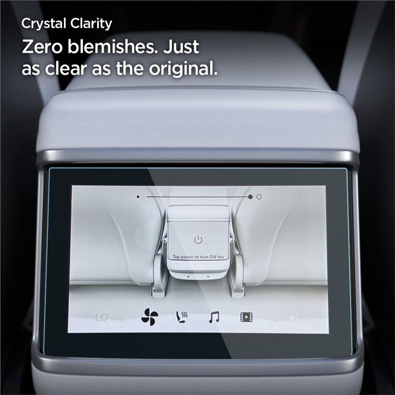 Spigen Glas.TR Slim grūdintas stiklas Tesla Model X/S – juodas -- Tesla Model X 2022 / Model S 2021