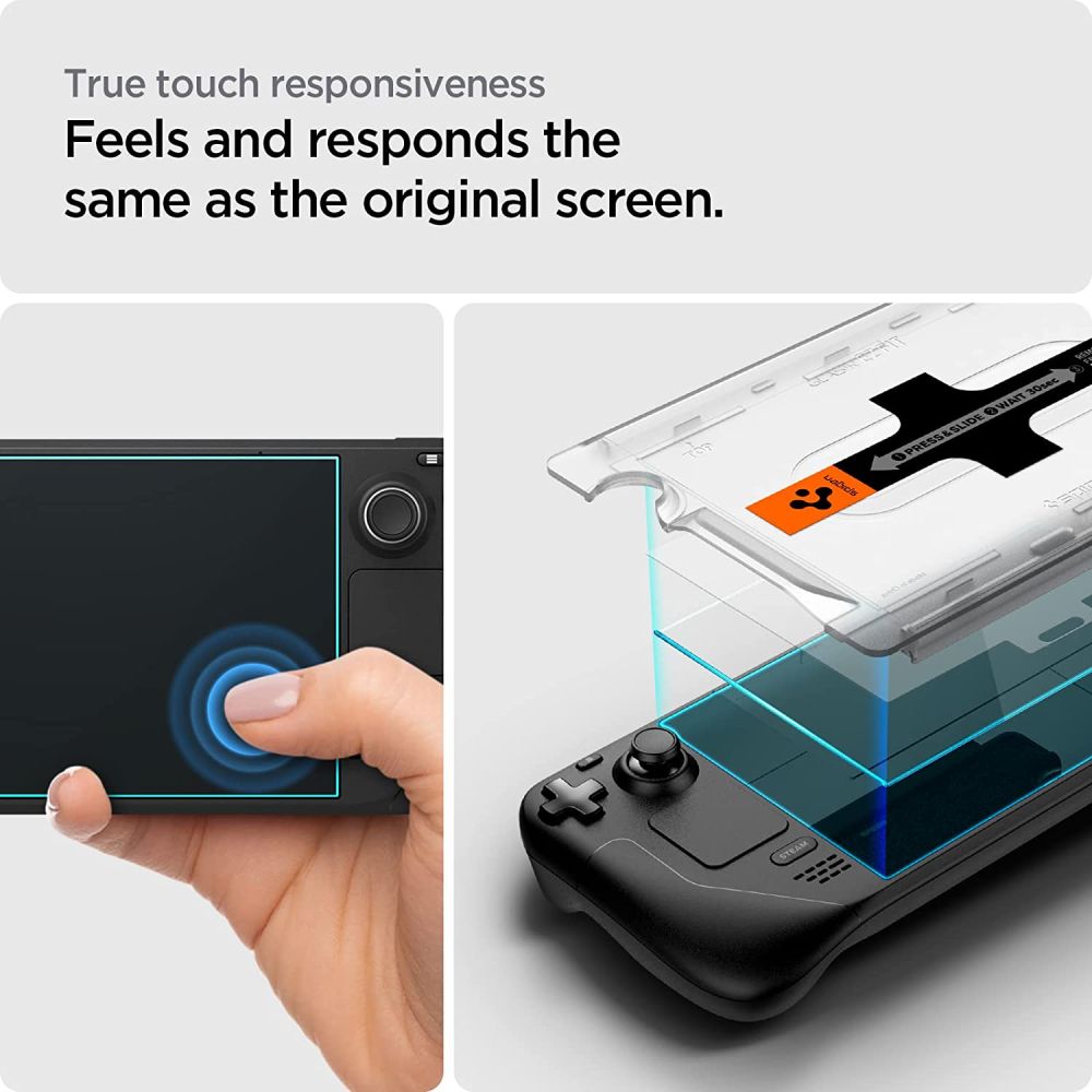 Spigen Glas.tR EZ Fit Grūdintas Stiklas Steam Deck -- Steam Deck