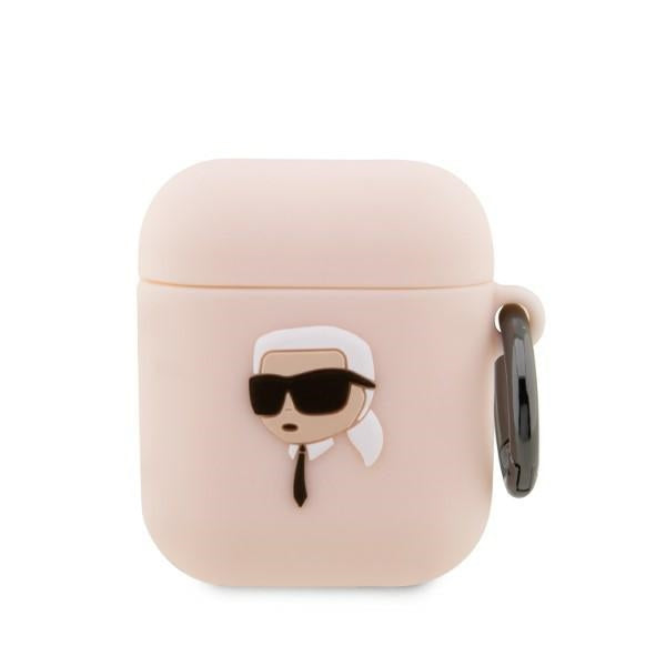 Karl Lagerfeld AirPods 1/2 silikoninis dėklas – rožinis