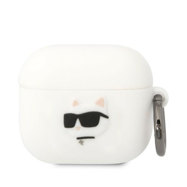 Karl Lagerfeld silikoninis dėklas AirPods 3 – baltas