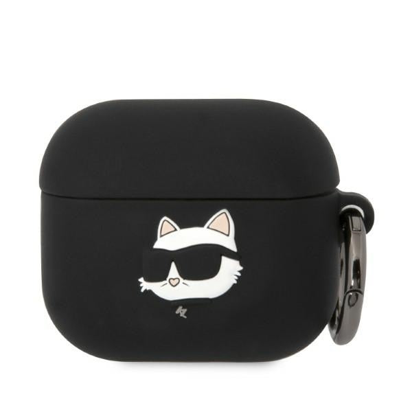 Karl Lagerfeld silikoninis dėklas AirPods 3 – juodas