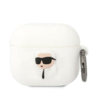 Karl Lagerfeld silikoninis dėklas AirPods 3 – baltas