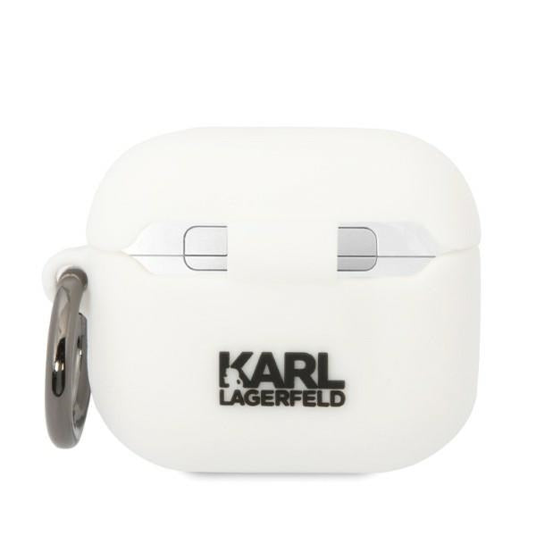 Karl Lagerfeld silikoninis dėklas AirPods 3 – baltas