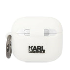 Karl Lagerfeld silikoninis dėklas AirPods 3 – baltas