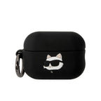 Karl Lagerfeld silikoninis dėklas AirPods Pro 2 – juodas