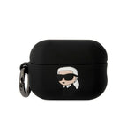 Karl Lagerfeld silikoninis dėklas AirPods Pro 2 – juodas