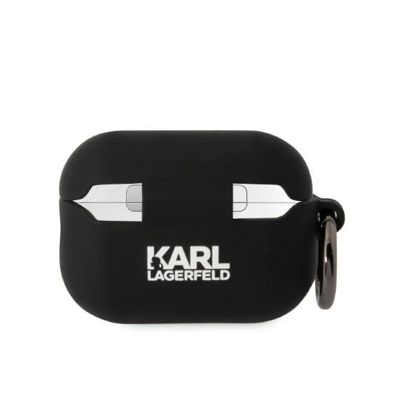 Karl Lagerfeld silikoninis dėklas AirPods Pro 2 – juodas