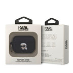 Karl Lagerfeld silikoninis dėklas AirPods Pro 2 – juodas
