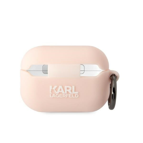 Karl Lagerfeld silikoninis dėklas AirPods Pro 2 – rožinis