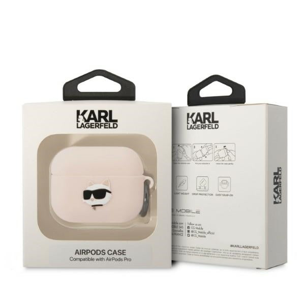 Karl Lagerfeld silikoninis dėklas AirPods Pro – rožinis -- AirPods Pro