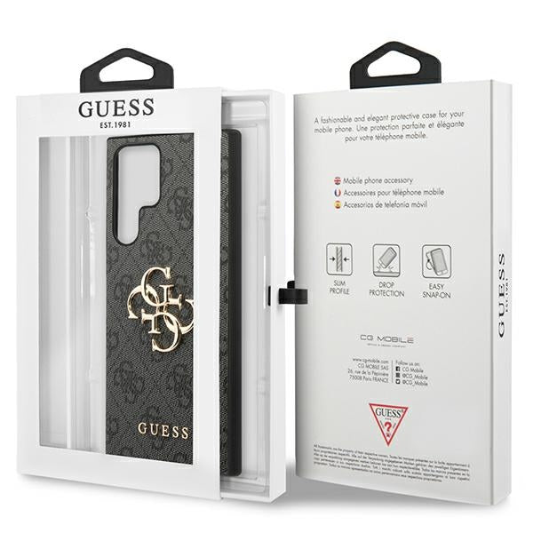 Guess dėklas Samsung Galaxy S23 Ultra – pilkas