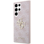 Guess GUHCS23L4GMGPI S23 Ultra S918 rožinis/rožinis hardcase 4G Big Metal Logo -- Samsung Galaxy S23 Ultra