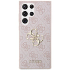 Guess GUHCS23L4GMGPI S23 Ultra S918 rožinis/rožinis hardcase 4G Big Metal Logo -- Samsung Galaxy S23 Ultra