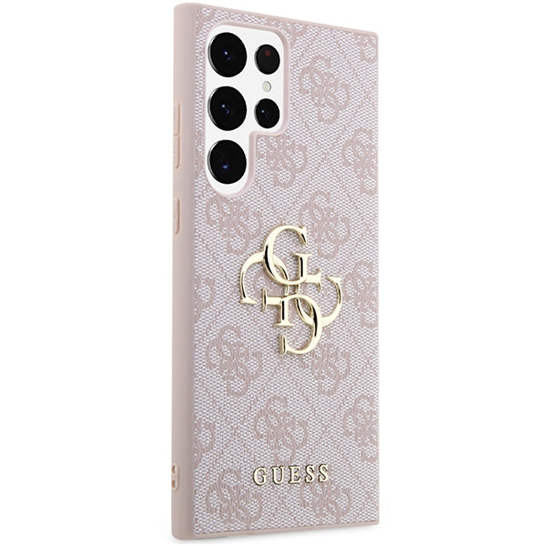 Guess GUHCS23L4GMGPI S23 Ultra S918 rožinis/rožinis hardcase 4G Big Metal Logo -- Samsung Galaxy S23 Ultra