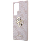 Guess GUHCS23L4GMGPI S23 Ultra S918 rožinis/rožinis hardcase 4G Big Metal Logo -- Samsung Galaxy S23 Ultra