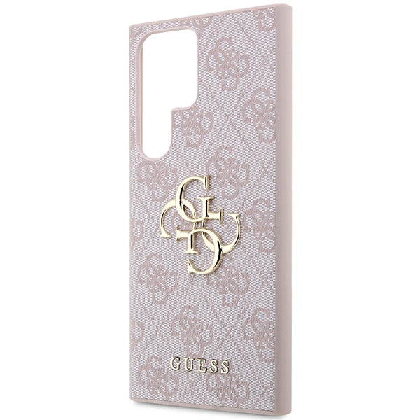Guess GUHCS23L4GMGPI S23 Ultra S918 rožinis/rožinis hardcase 4G Big Metal Logo -- Samsung Galaxy S23 Ultra