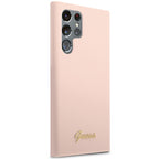 Guess silikoninis dėklas Samsung Galaxy S23 Ultra – rožinis