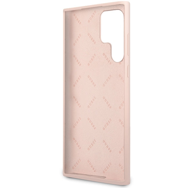 Guess silikoninis dėklas Samsung Galaxy S23 Ultra – rožinis