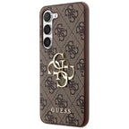 Guess GUHCS23S4GMGBR S23 S911 ruda/ruda kietas dėklas 4G Big Metal Logo -- Samsung Galaxy S23