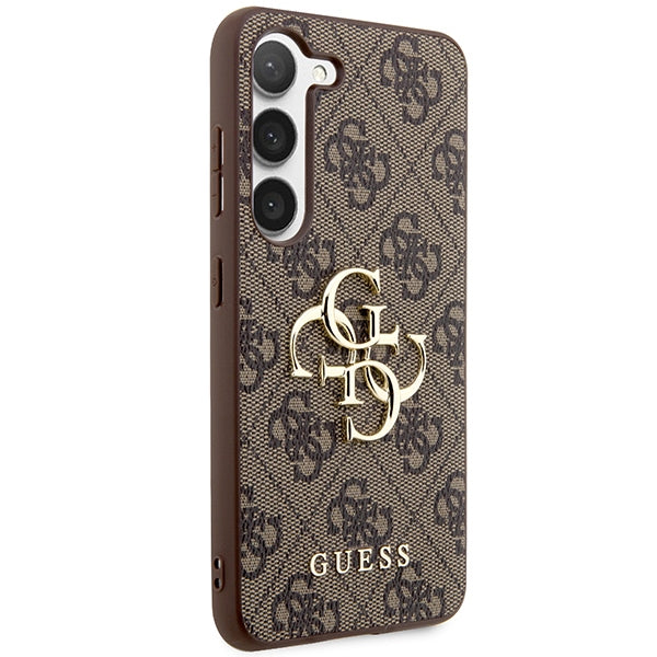 Guess GUHCS23S4GMGBR S23 S911 ruda/ruda kietas dėklas 4G Big Metal Logo -- Samsung Galaxy S23